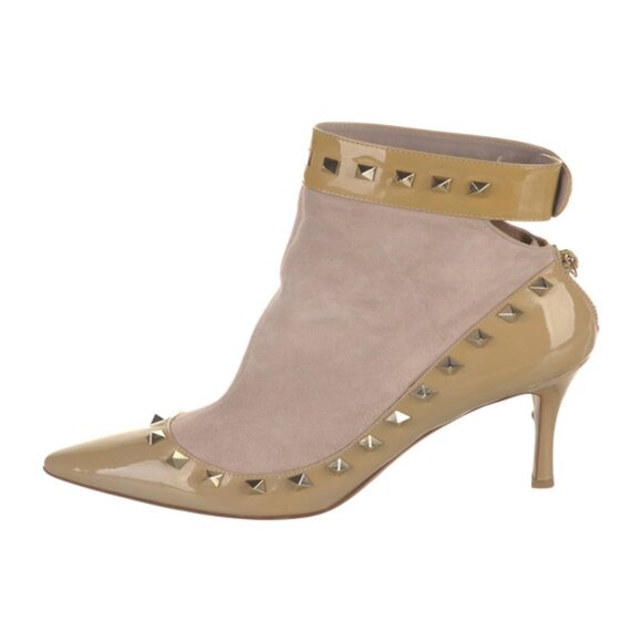 Valentino Garavani Shoes - Valentino Garavani Rockstud Patent Leather Suede Heels 36.5